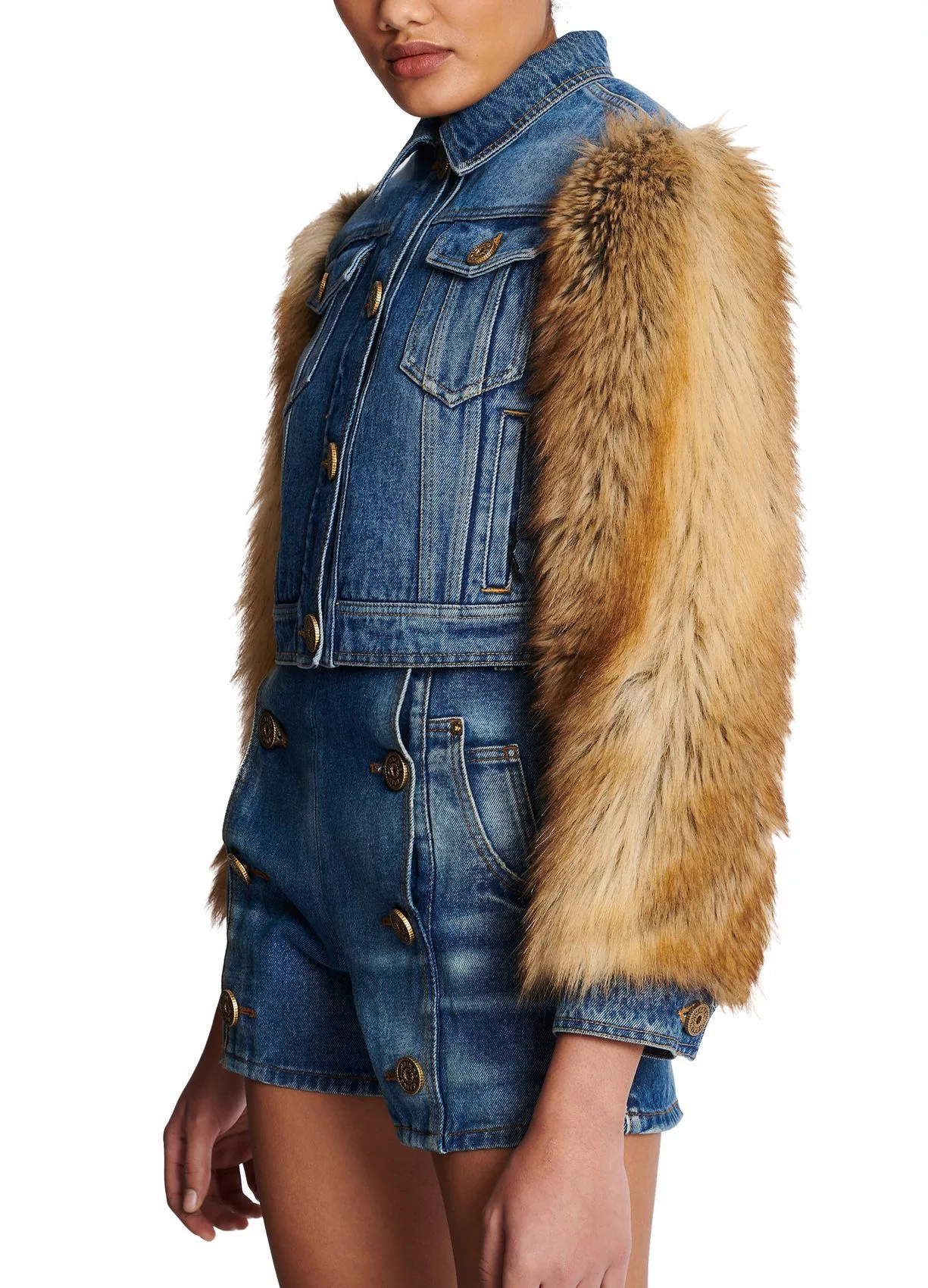 Balmain Jackets Balmain o1w1db10624 Denim Jacket in Blue
