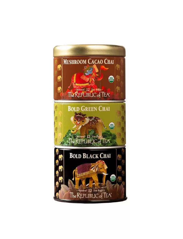 Organic Chai Stackable Tin 36 Tea Bags