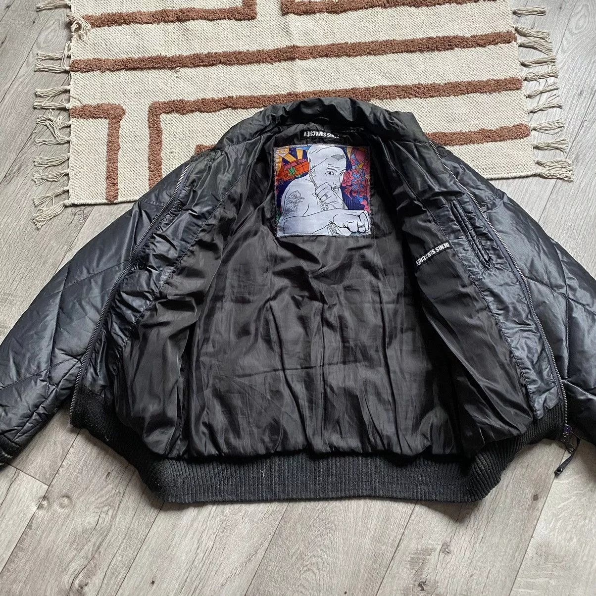 Denis Simachev Bombers Denis Simachev × Designer DENIS SIMACHEV DESIGNER NYLON DOWN PUFFER JACKET Gray