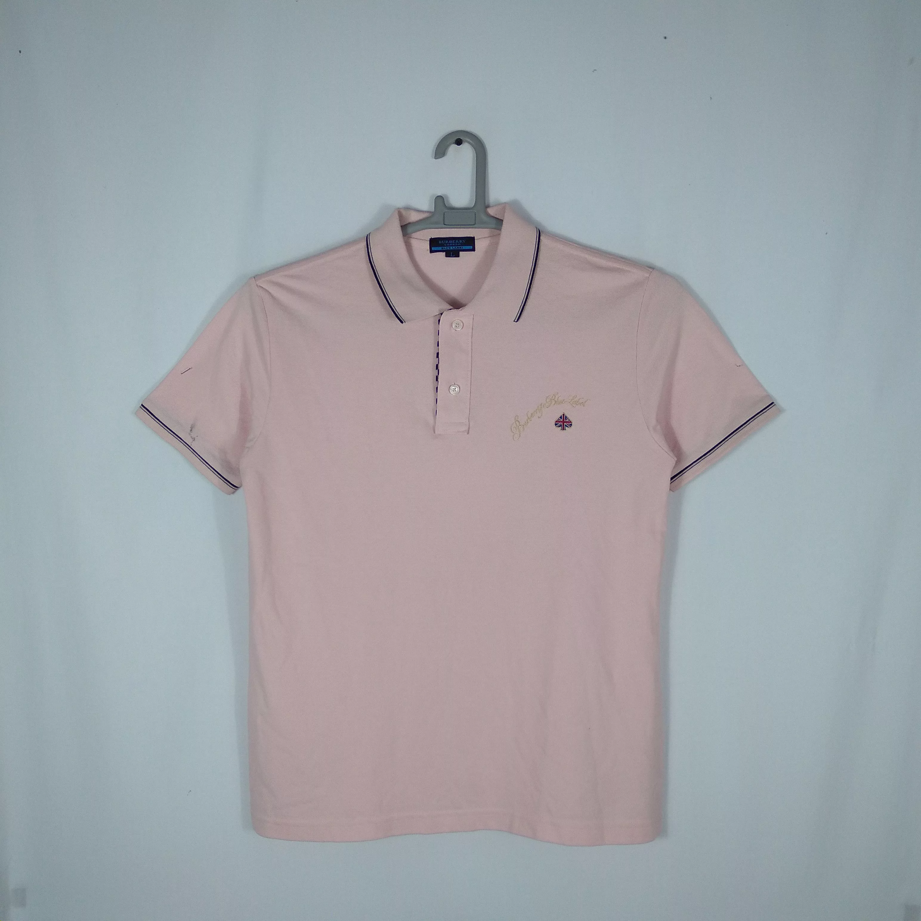 Burberry Polos Vintage Burberry Blue Label Polo Shirts Pink
