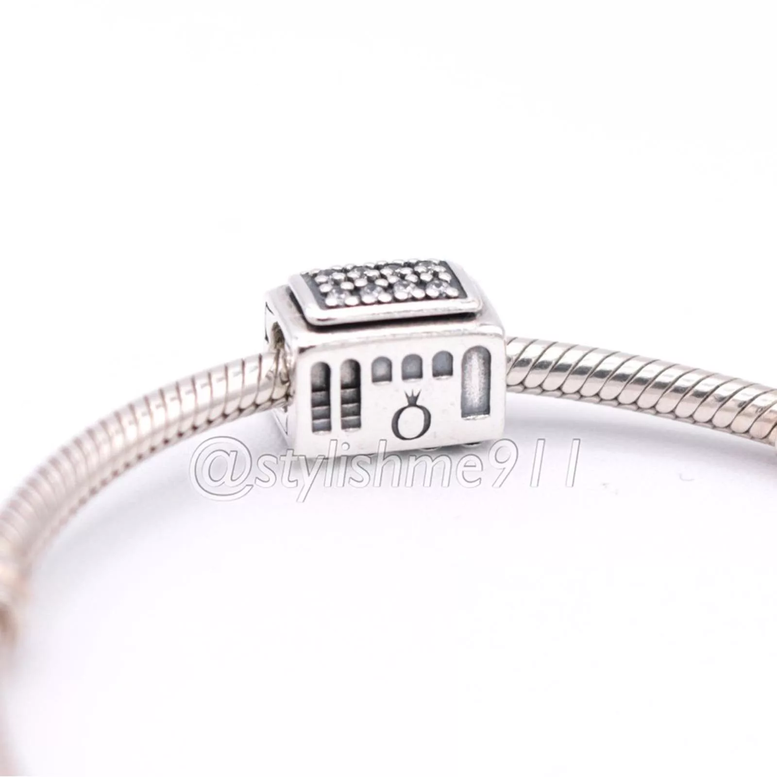 pandora Bracelets Authentic Pandora Cable Car Charm - 791219CZ Silver