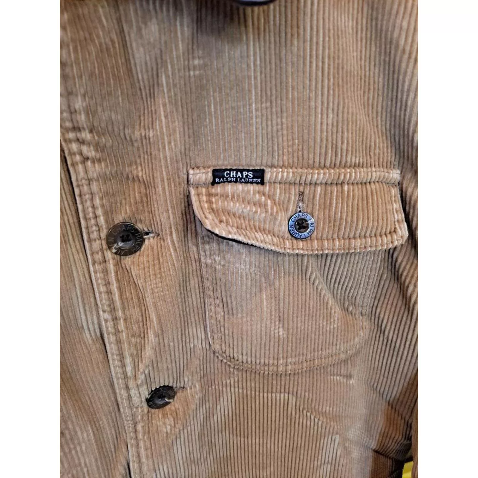 Chaps Light Jackets Chaps‎ Brown Corduroy Chore Jacket Flannel