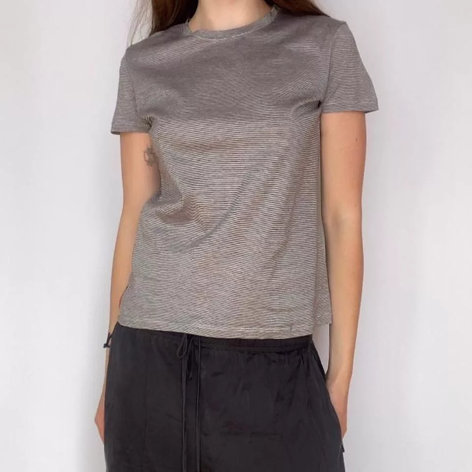 Prada Short Sleeve T Shirts Prada × Vintage vintage prada tee Gray