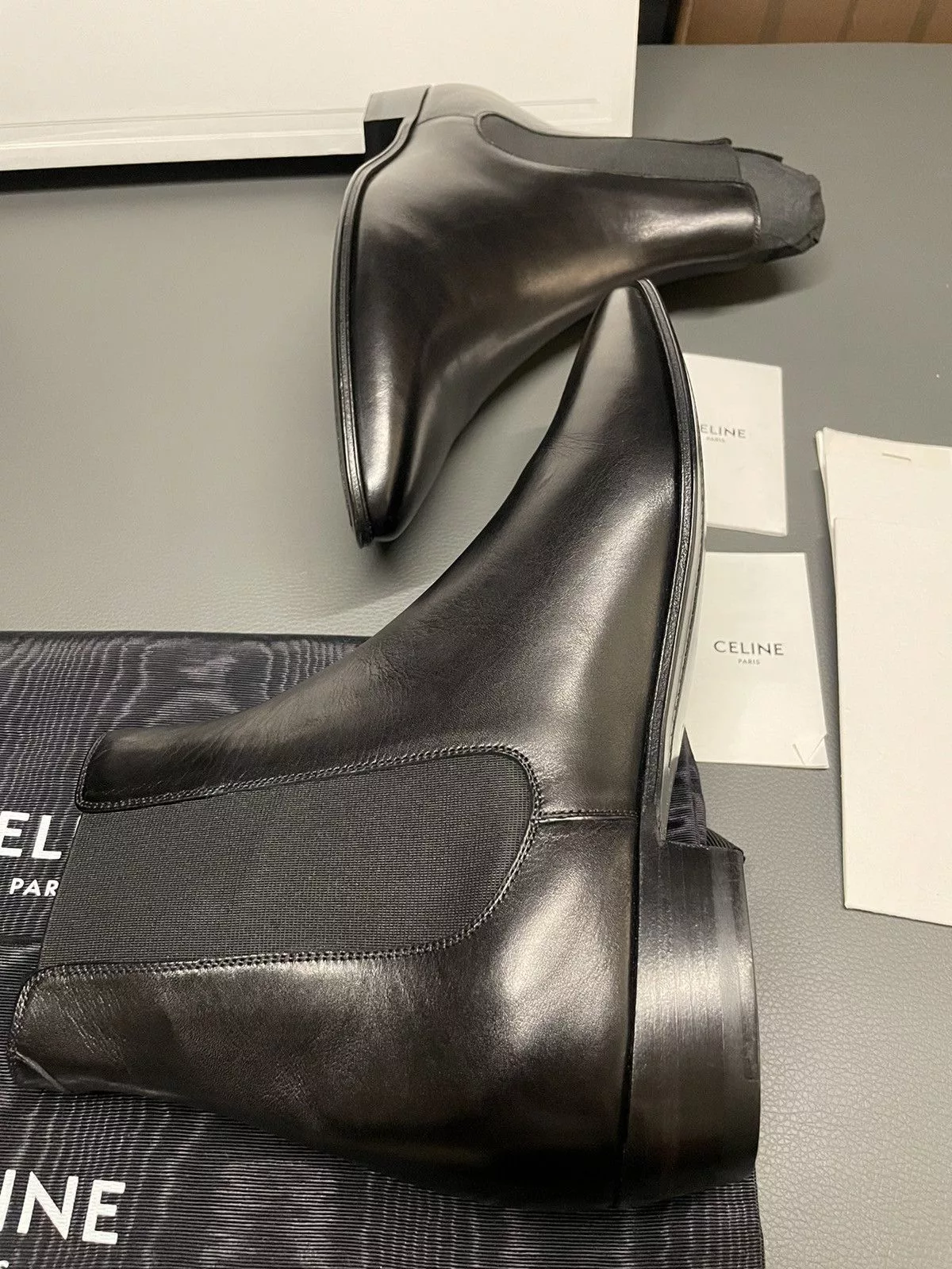 Celine Boots Celine × Hedi Slimane Super Runway Brand NEW Hedi Chelsea Boots Limited Edition Black