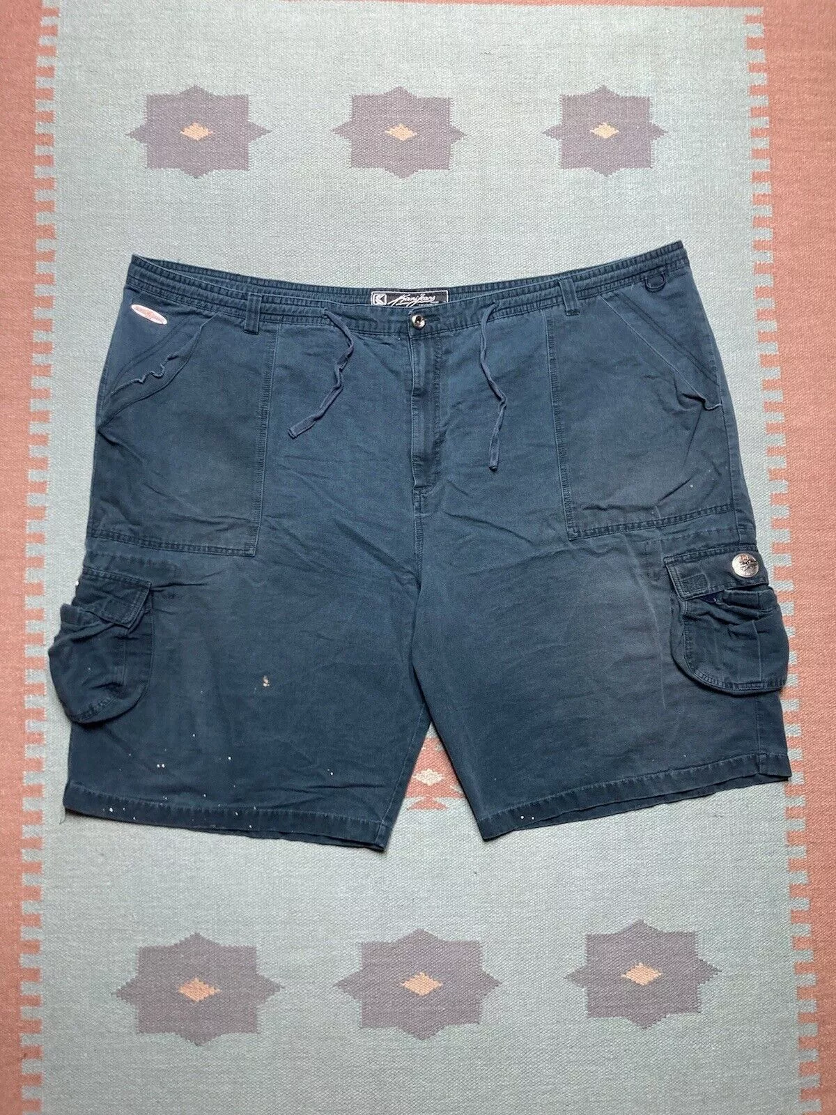 Karl Kani Shorts Karl Kani × Vintage y2k super baggy jeans shorts jorts Karl kani chino cargo 60 Blue Streetwear