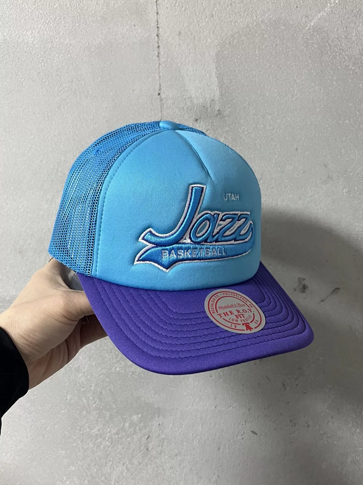 Mitchell & Ness Hats Mitchell & Ness × NBA Rare Mitchell Ness MN Utah Jazz Truck Snapback Adjustable Hat Blue Streetwear