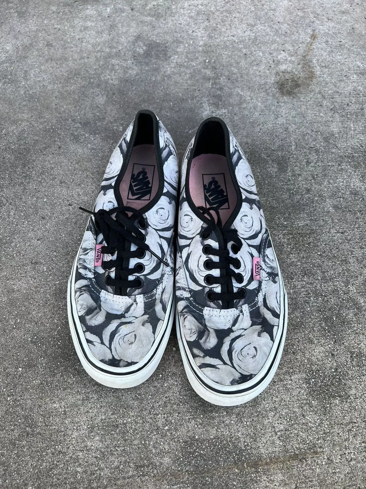 Vans Low Top Sneakers White rose vans