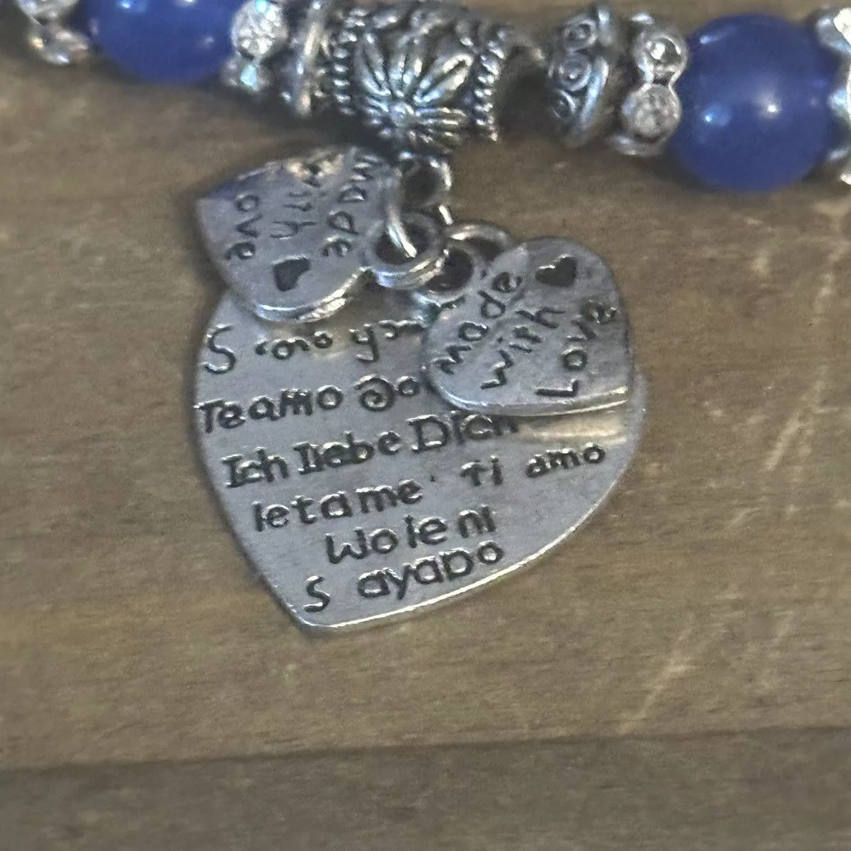 Other Bracelets Other Handmade bead charm stretch bracelet Silver