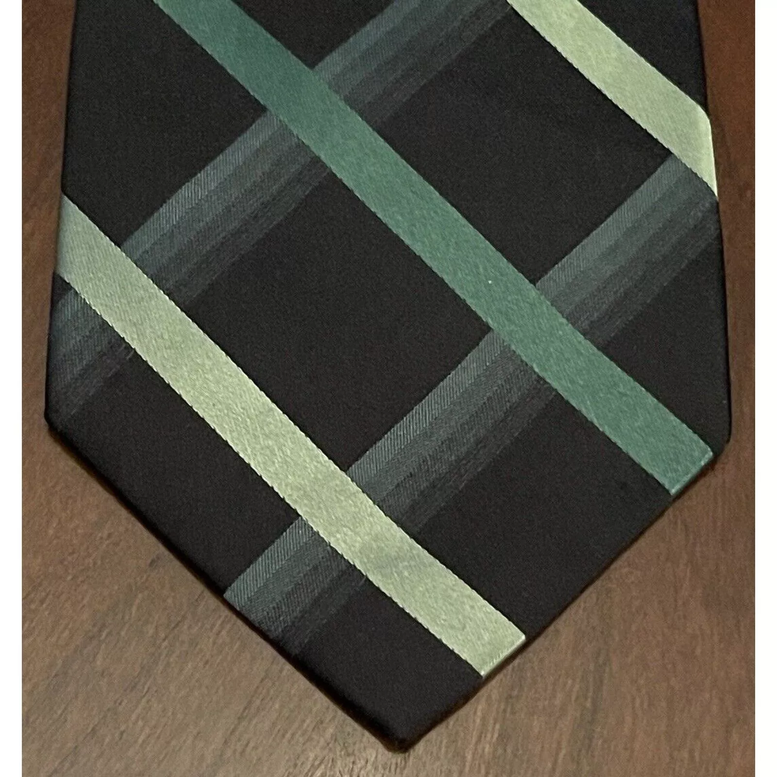 Croft & Barrow Ties Pocketsquares Croft & Barrow Black Green 100% Silk Made In China Multi