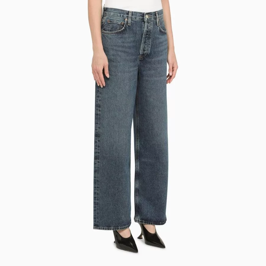 Agolde Jeans Agolde o1d2blof0724 Denim Jeans in Dark Blue