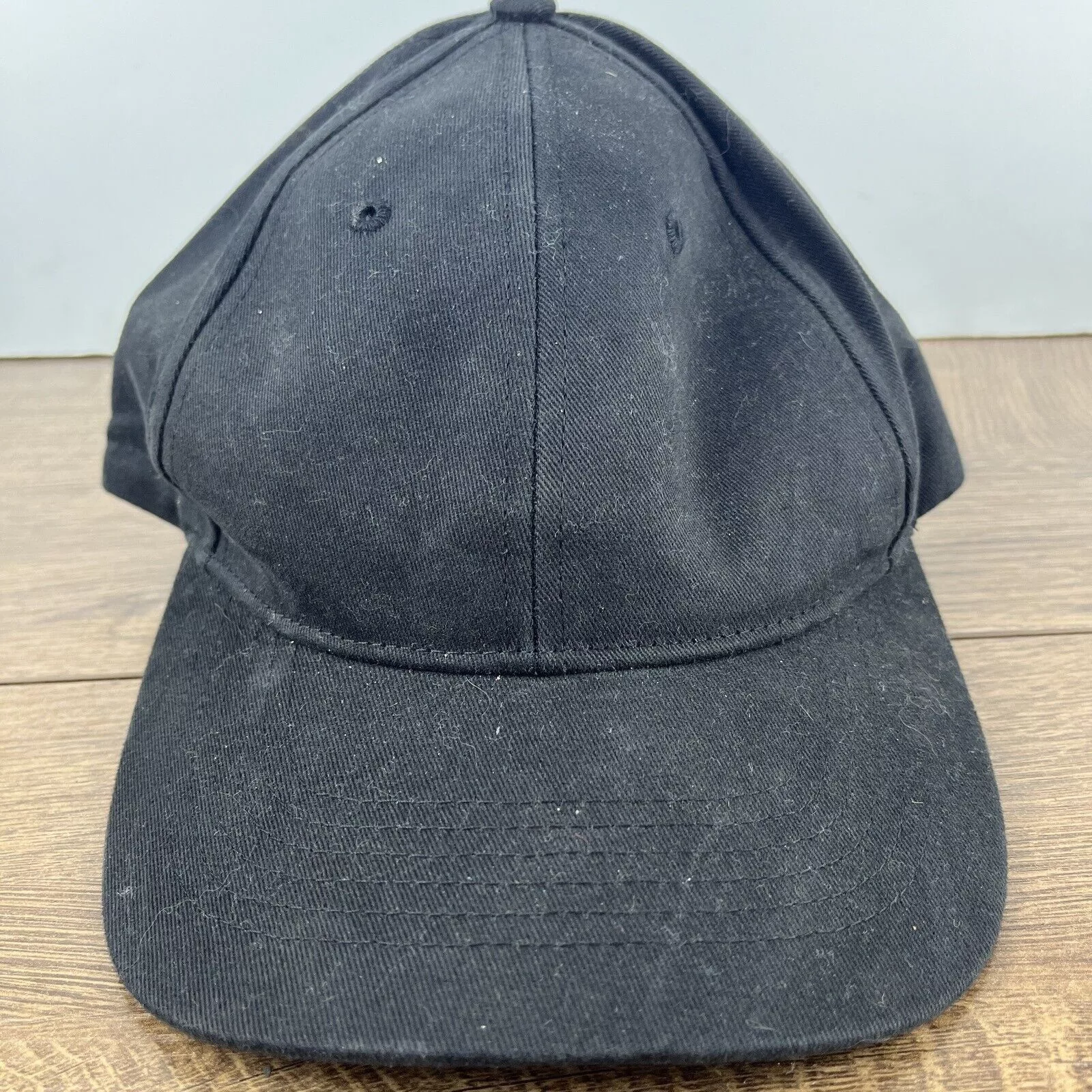 Other Hats Other Plain Black Hat Adjustable Adult Size Hat Plain Black Cap