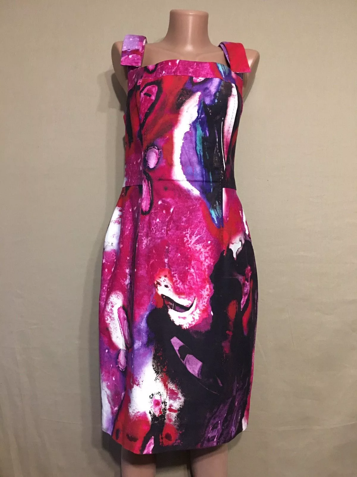 Escada Midi Dresses ESCADA Delphi Fantasy Cotton Dress Size EU 38 Multi Luxury