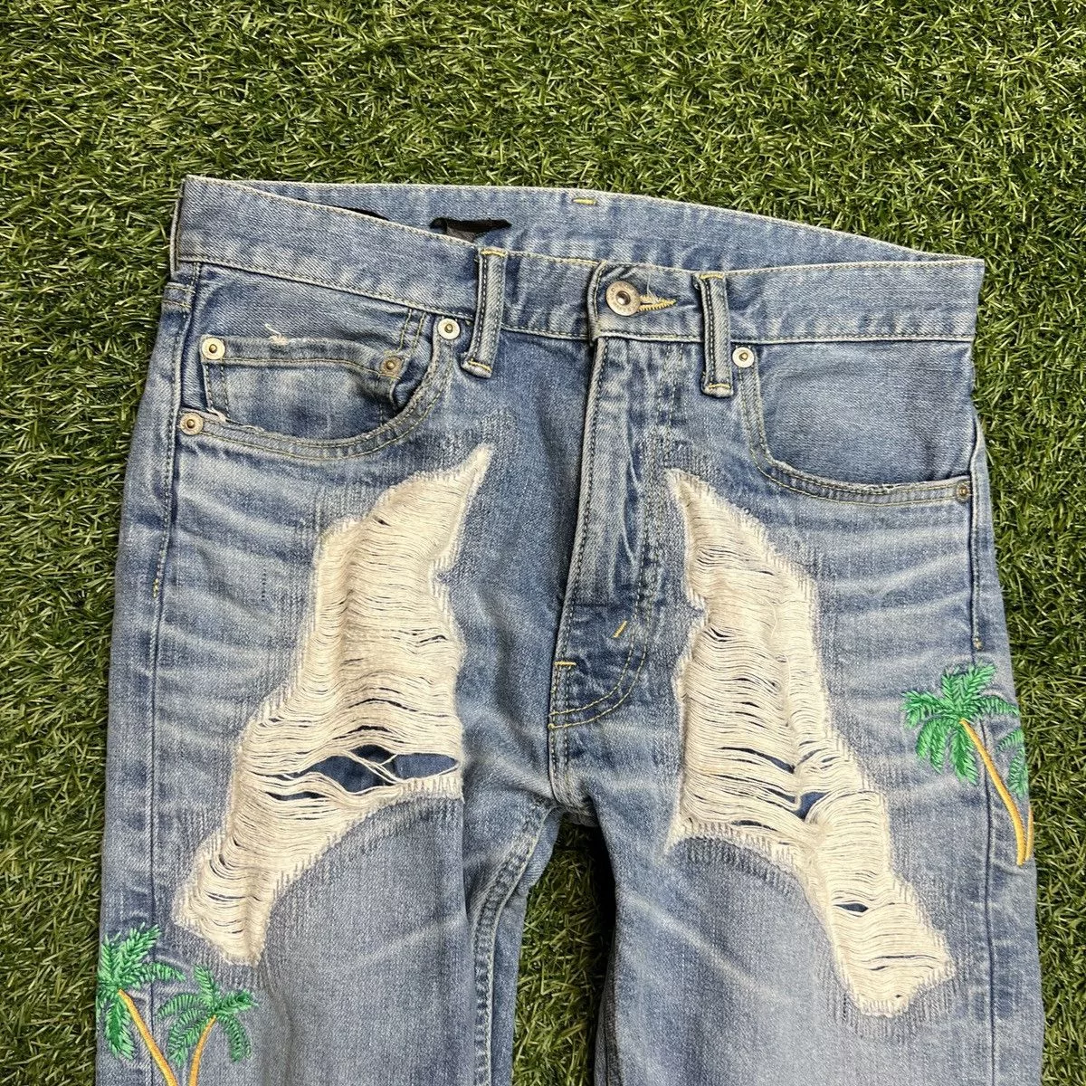 Vlone Denim Vlone palm tree denim Blue