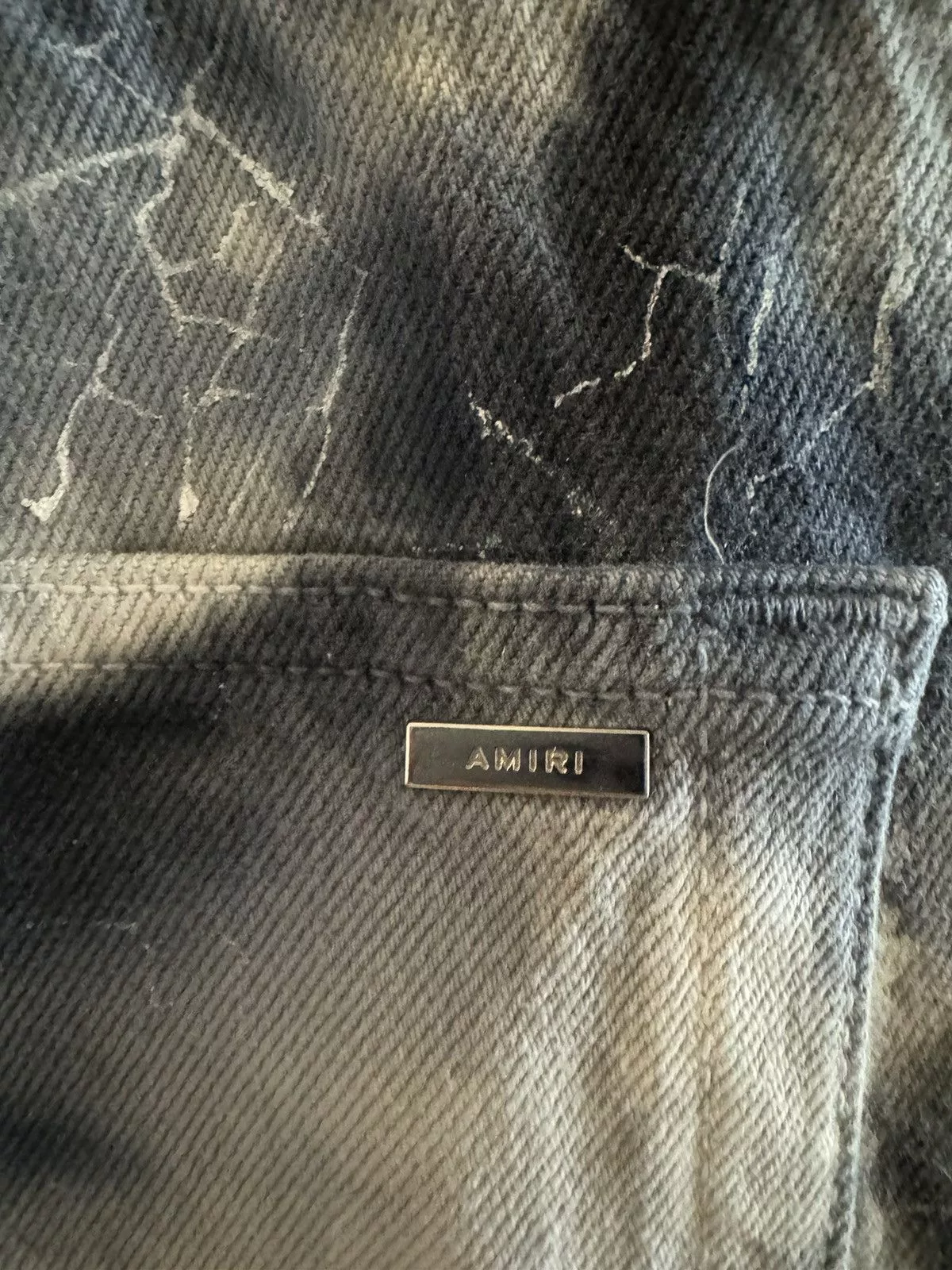 Amiri Denim Amiri Tie-Dye Double Knee Carpenter Jeans Black