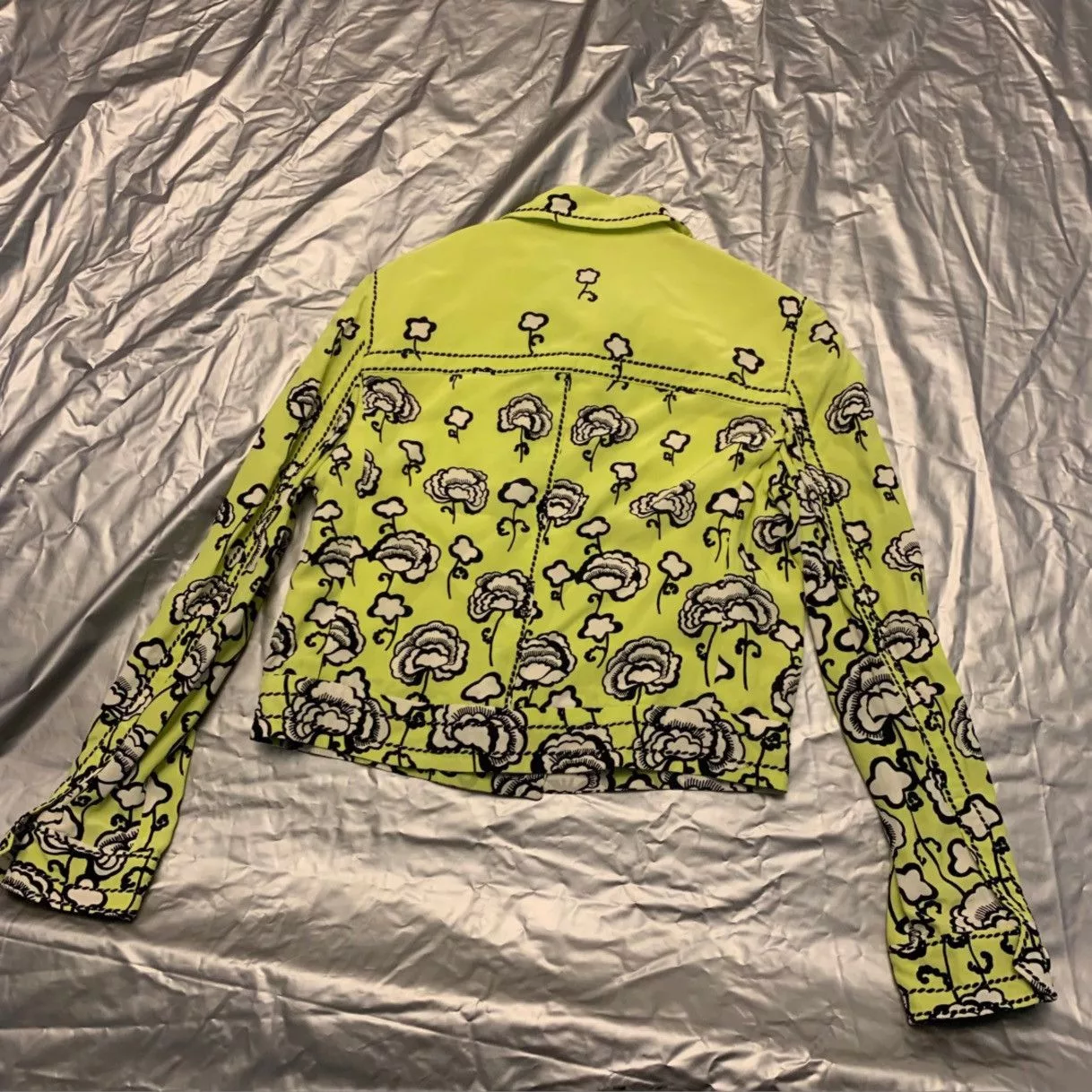Prada Jackets Prada silk jacket in green
