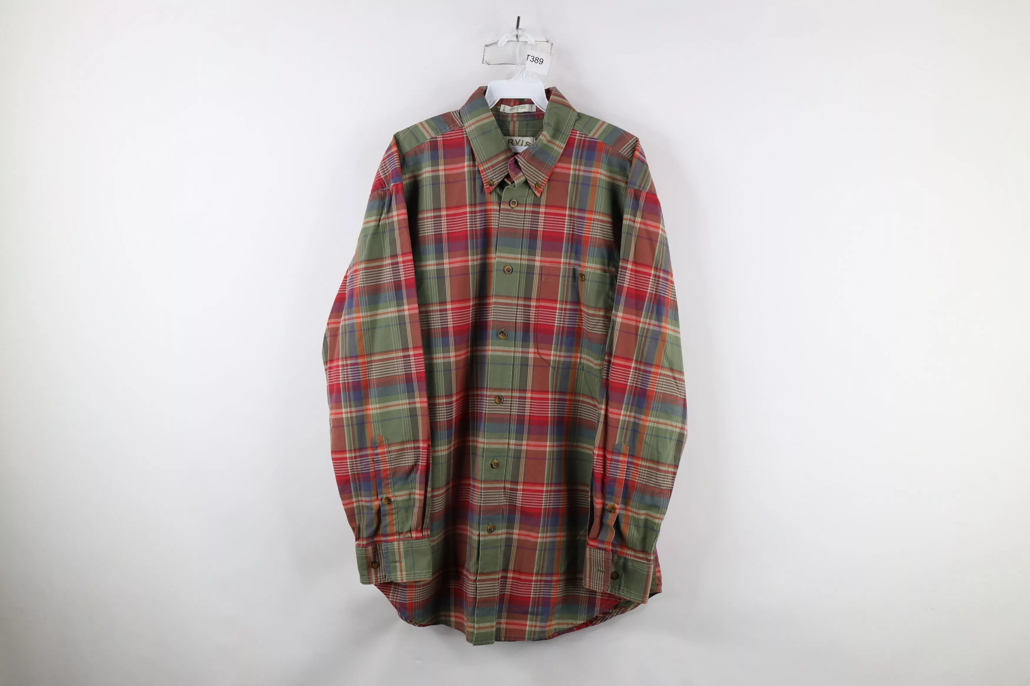 Orvis Shirts Button Ups Orvis × Vintage Vintage Orvis India Madras Plaid Button Down Shirt Cotton Multi