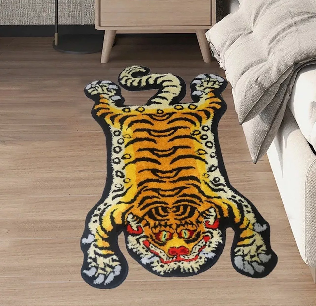 Other Miscellaneous Other 3D Tiger Shape Soft Rug Multi