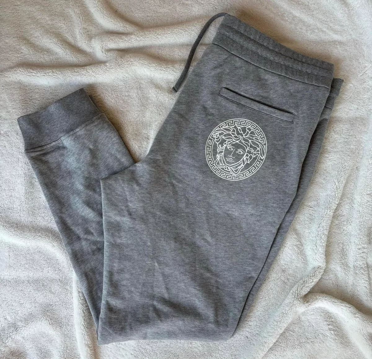 Versace Sweatpants Joggers Versace Grey/White Medusa Head Sweatpants Gray