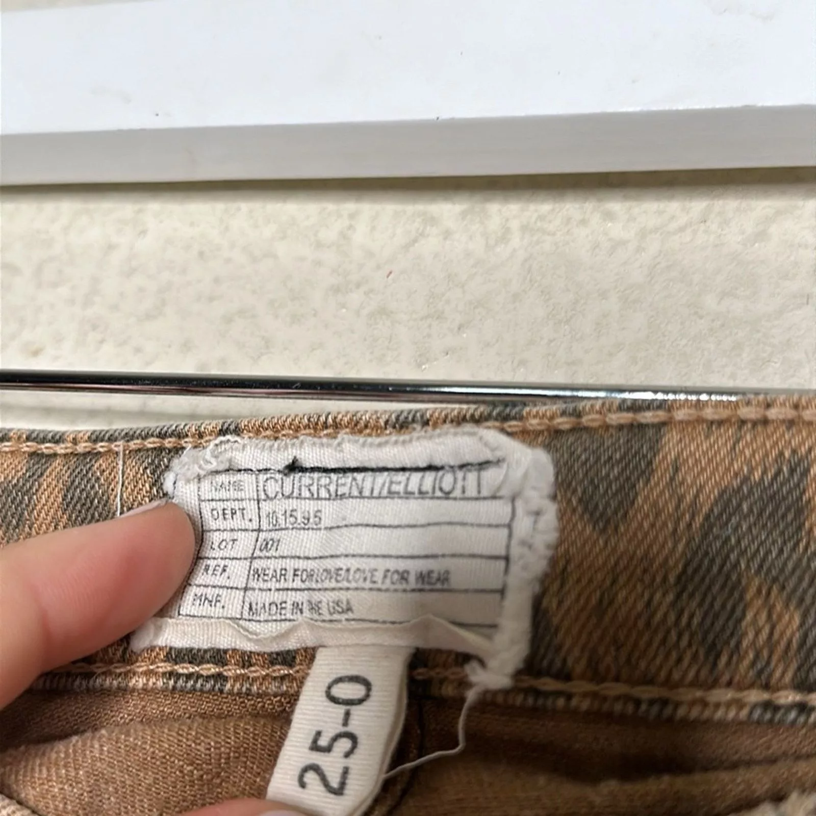 Current/Elliot Jeans Current/Elliott Leopard Skinny Stiletto Jean Sz 25 Indie Y2K Brown