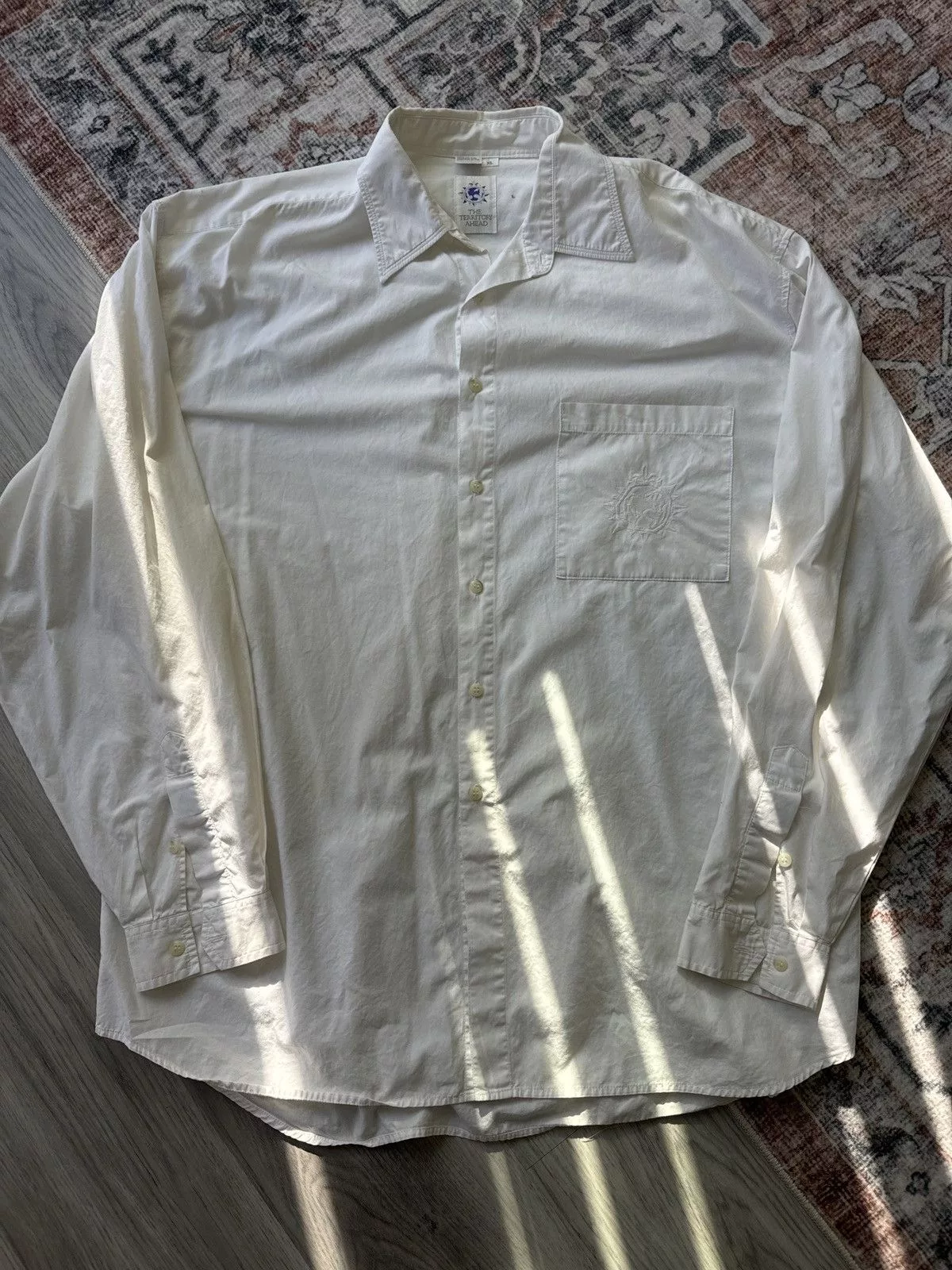 The Territory Ahead Shirts Button Ups The Territory Ahead Long Sleeve Button Up Shirt White