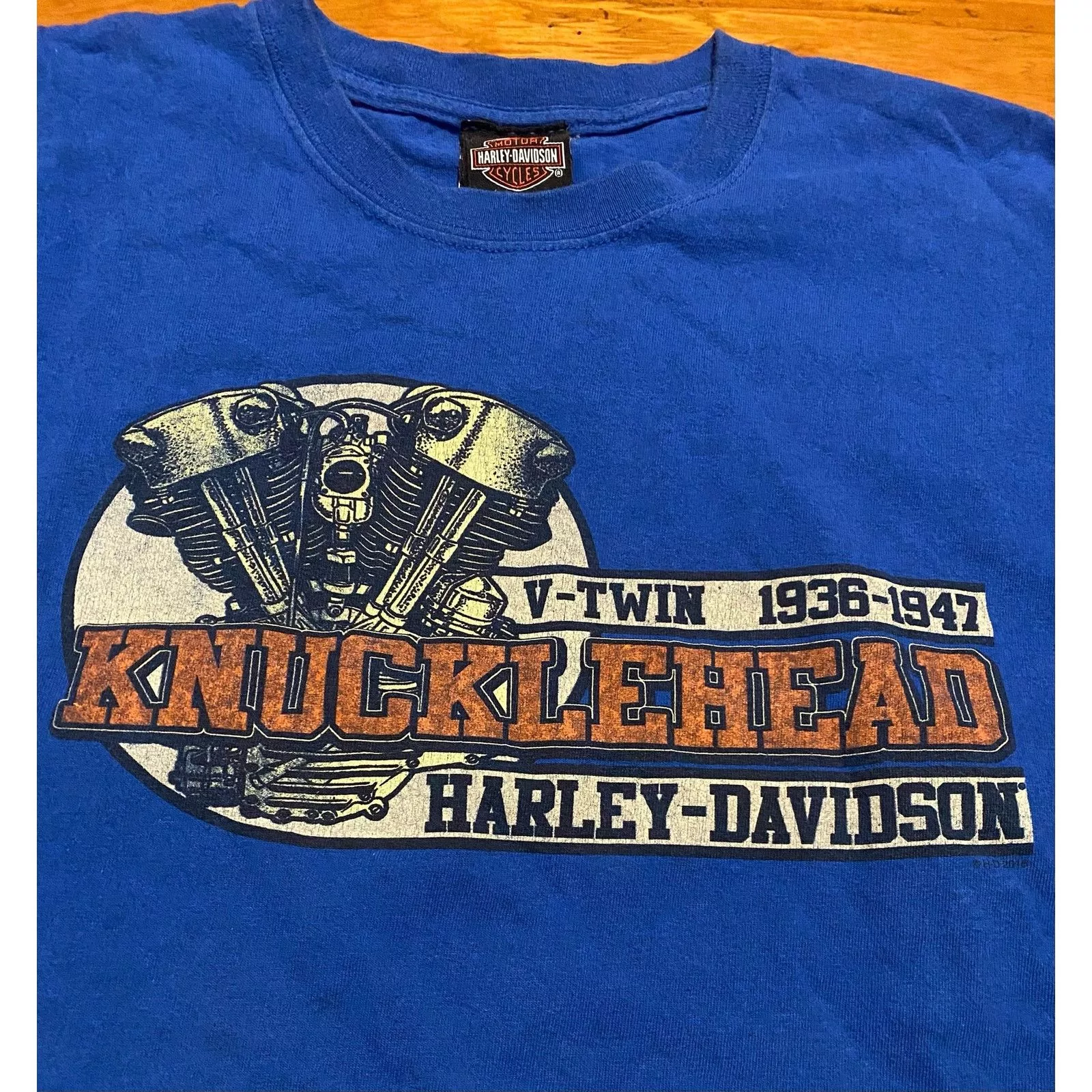 Harley Davidson Blouses Harley Davidson Knucklehead tee shirt Blue
