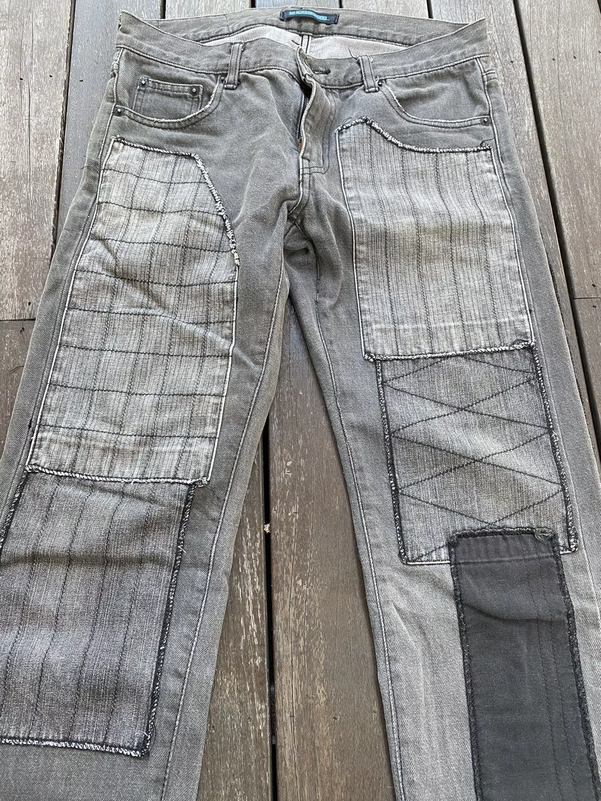 Neighborhood Denim Patchwork jeans by neighborhood Gray