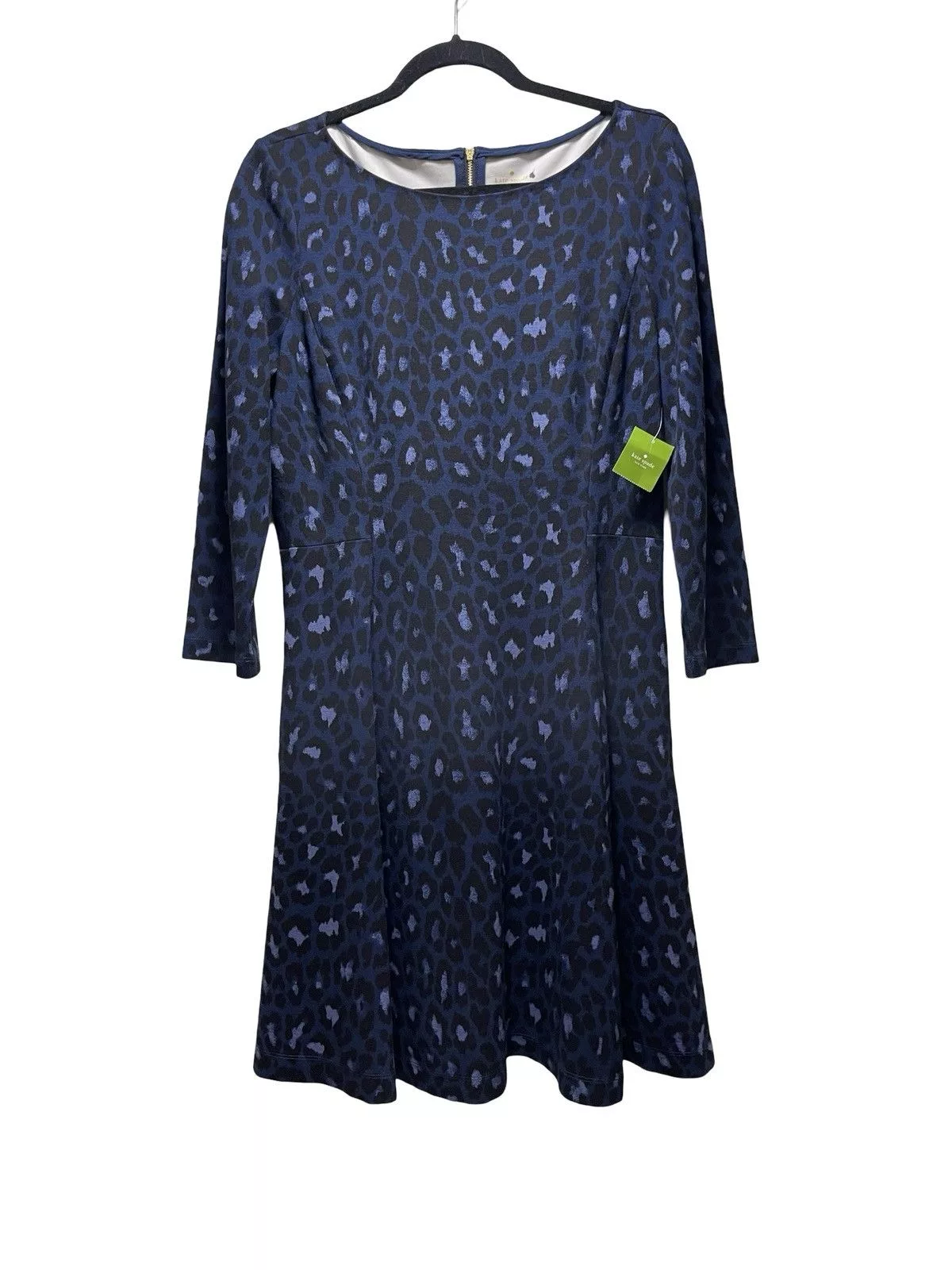 Kate Spade Midi Dresses NWT Kate Spade Leopard Ponte Dress Blue/Black Size 14 Multi