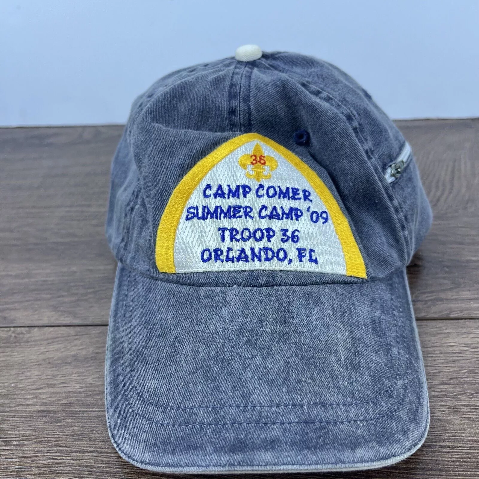Other Hats Other Camp Comer Hat Troop 36 Orlando Florida Gray Hat Adjustable
