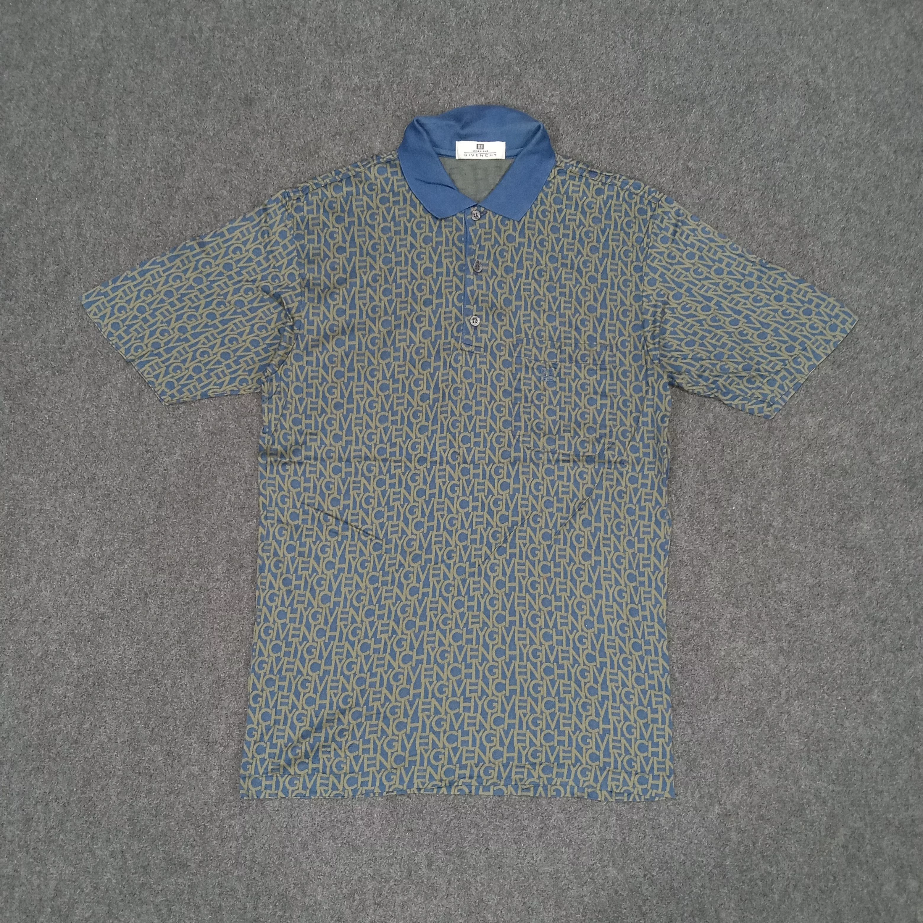 Givenchy Polos Givenchy × Vintage Givenchy Fashion Brand Fullprint Polos Blue