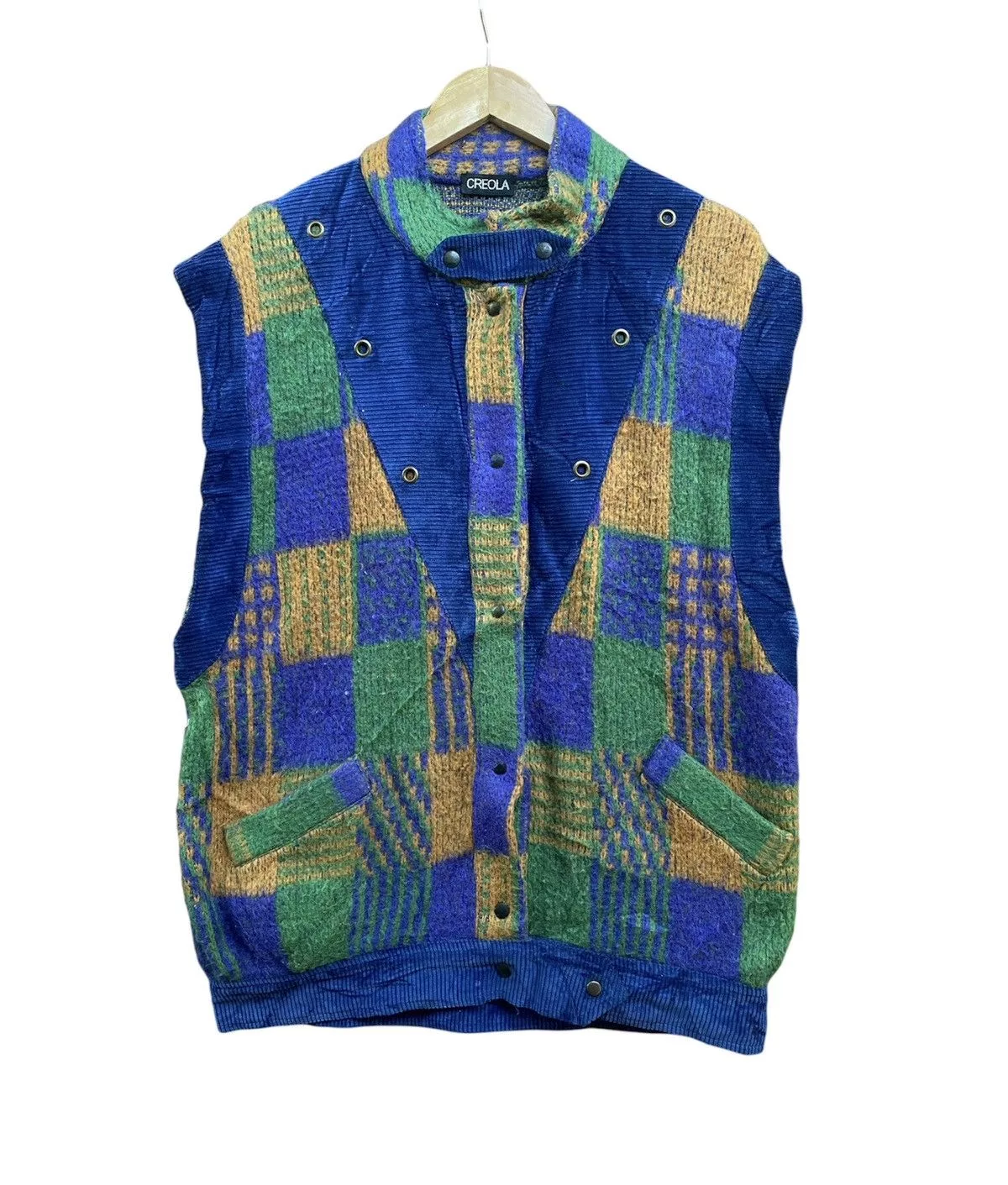 Designer Vests Designer × Vintage Vintage Creola Vests like Patchwork Wool Multi Avant-Garde