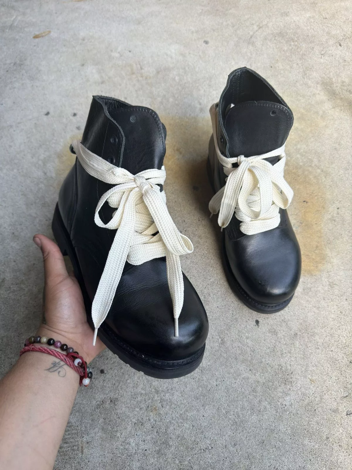 Other Boots Other 1980s Vintage Leather Combat Ankle Boots Black