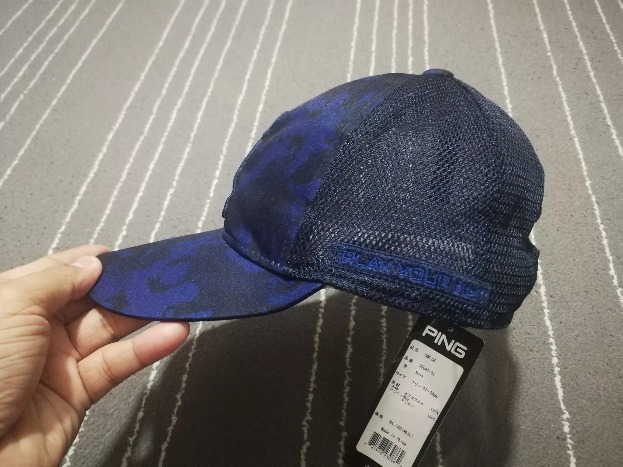 PING Hats PING golf Navy camo new Blue