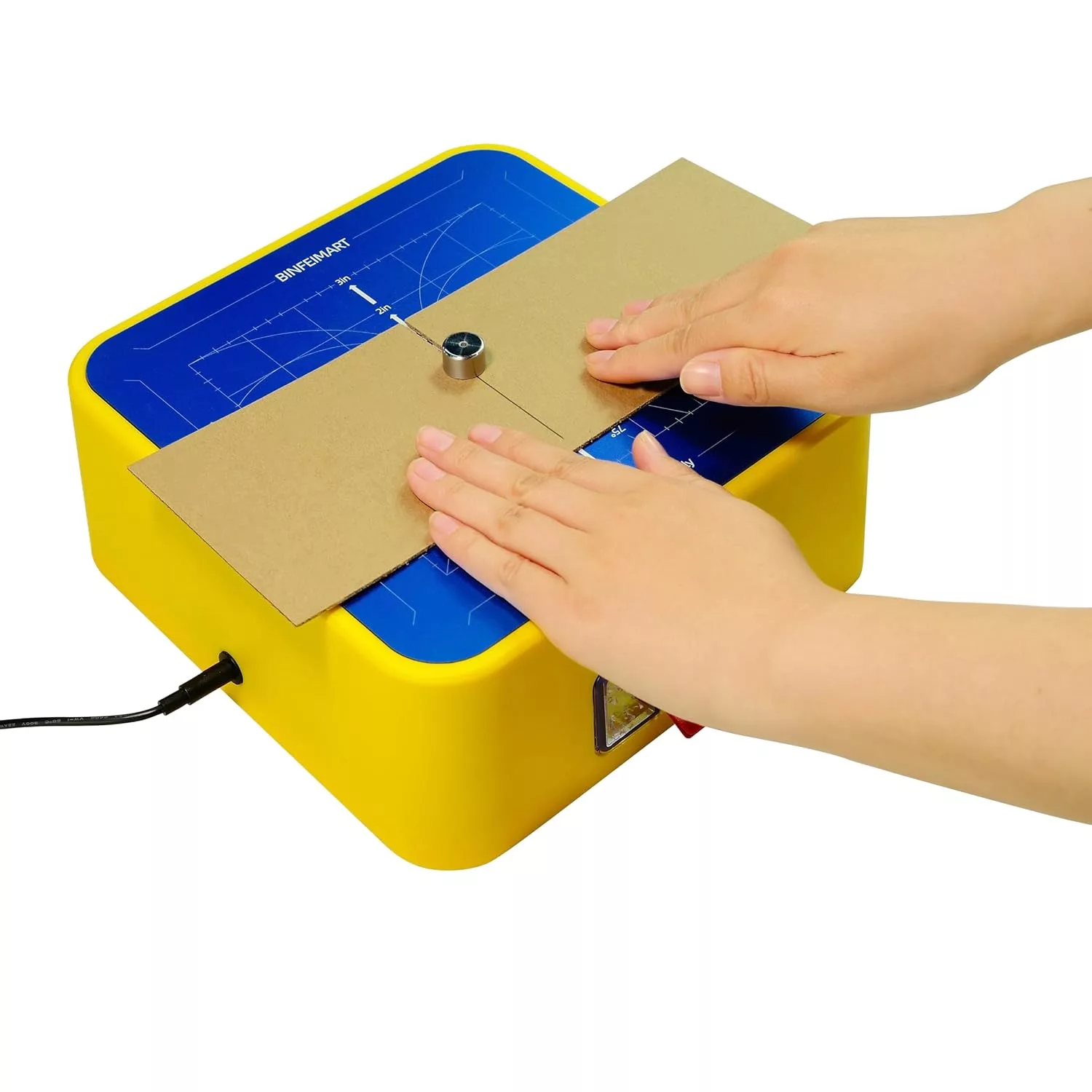 BinfeiMart Kid Safe Cardboard Cutting Tool with Lighted Scrap Drawer STEM Craft Toy Ages 4+