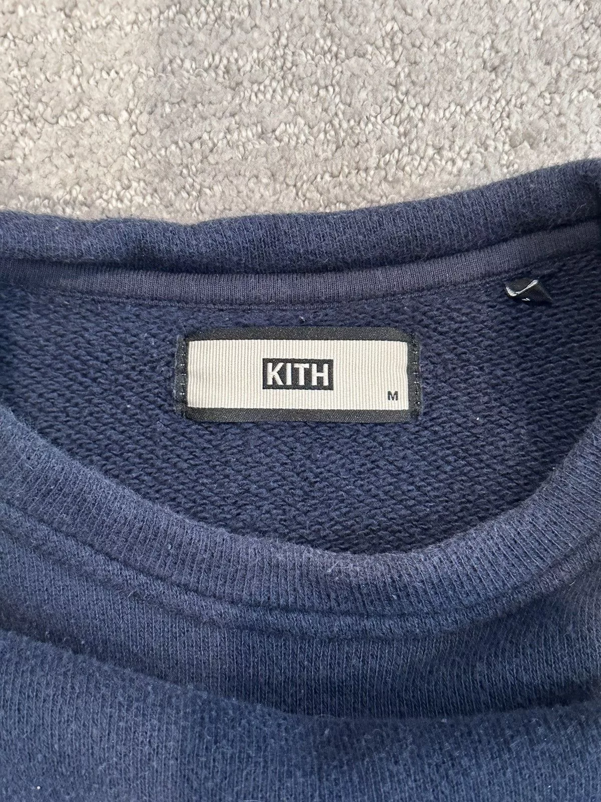 Kith Short Sleeve T Shirts Navy Blue Kith Sweatshirt Tee