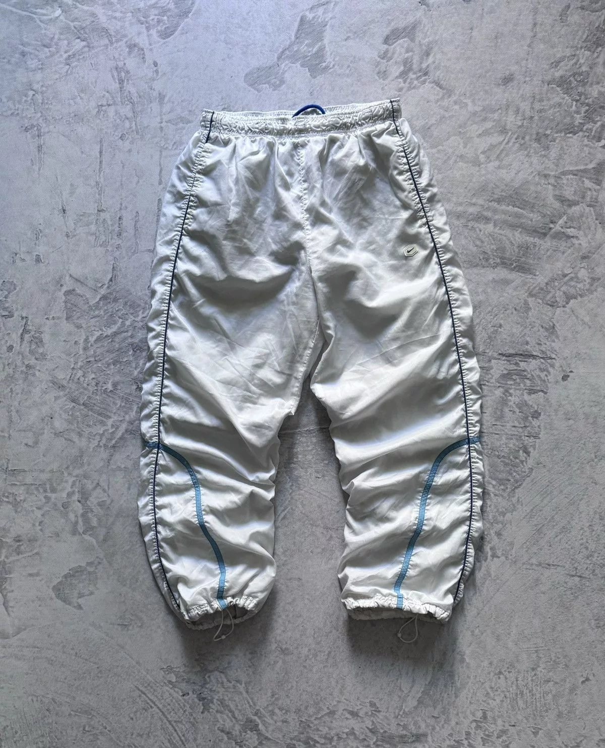 Nike Sweatpants Joggers Nike × Vintage 00s Nike Vintage Nylon Joggers Baggy Pants Drill White Streetwear