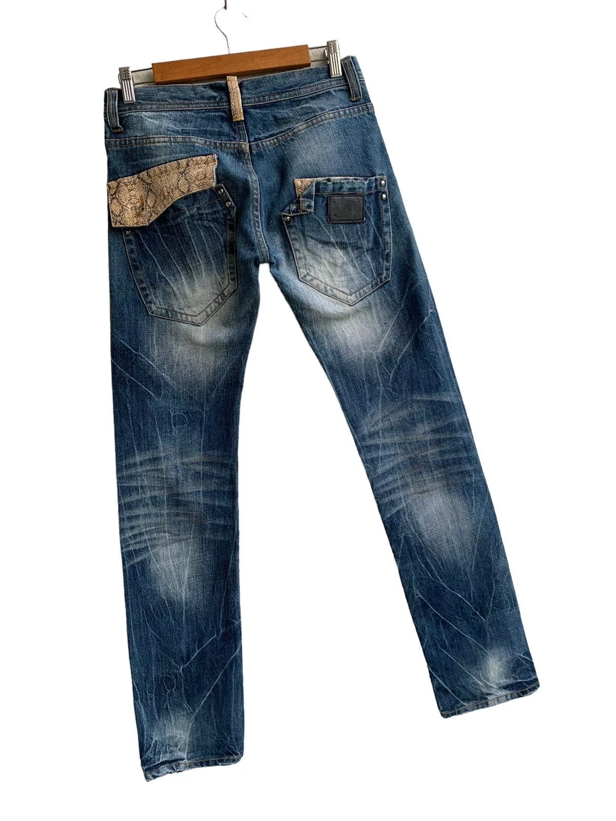 semanticdesign Denim semanticdesign High Rise 🔥 Distressed Japanese Semantic Design Denim Jeans Blue Streetwear