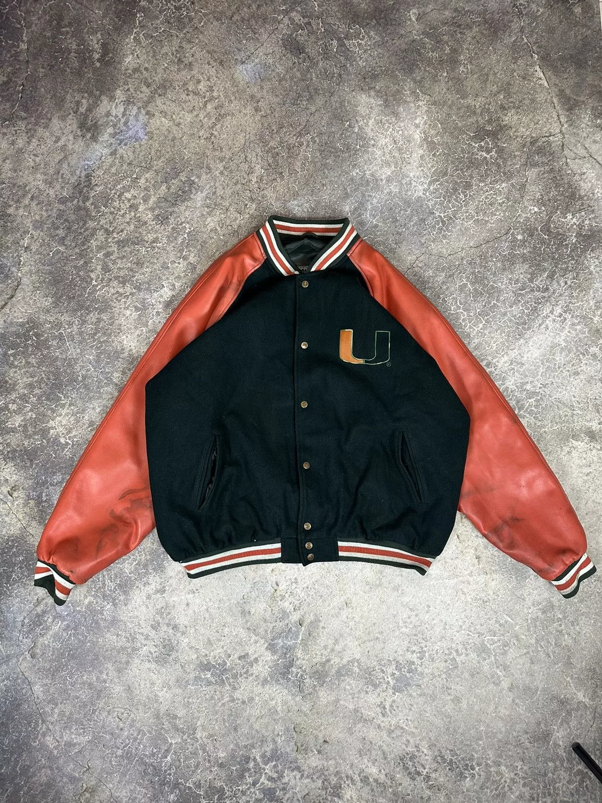 Vintage Bombers Vintage Miami U Varsity Jacket Multi