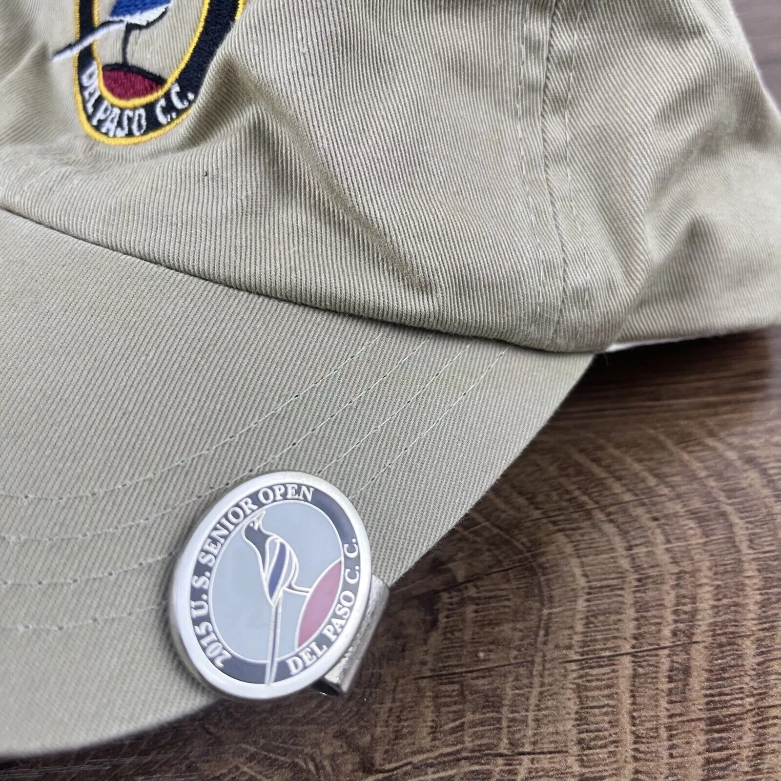 Other Hats Other 2015 US Senior Open Hat Del Paso CC Adjustable Hat Tan Hat A Brown
