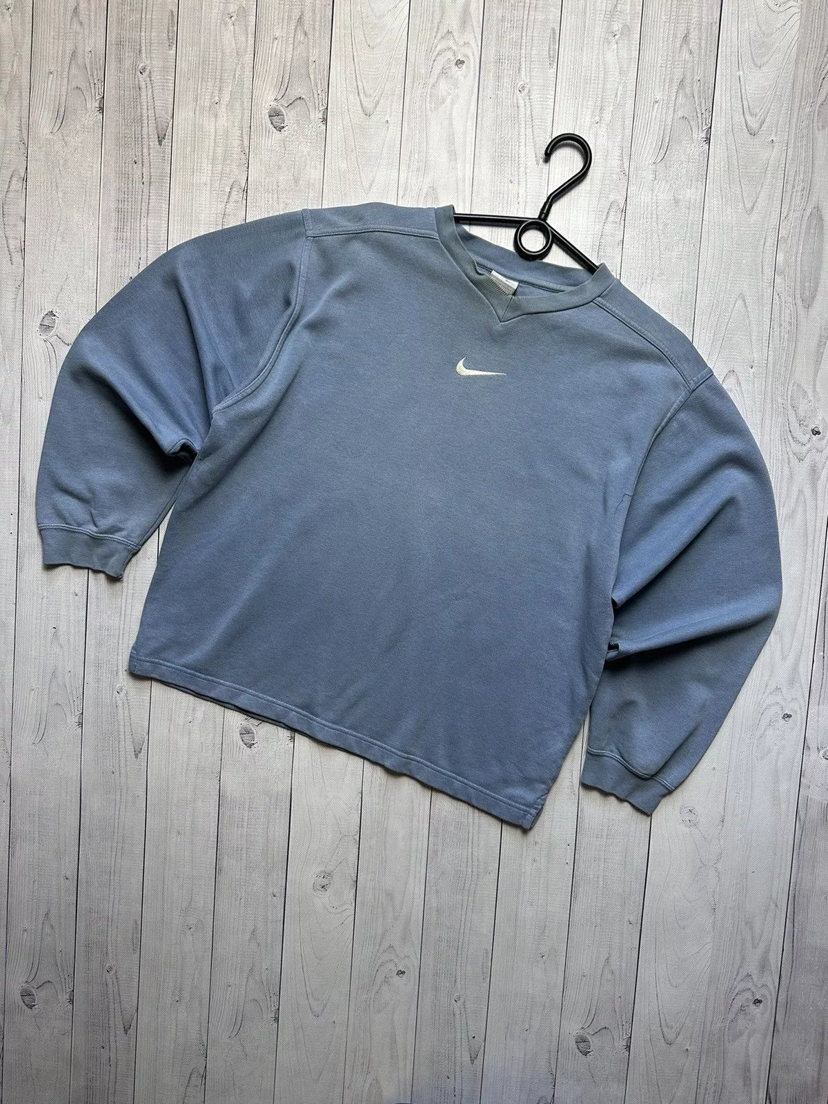 Nike Sweatshirts Nike × Vintage Vintage Nike sweatshirt center logo swoosh size S/M Blue Streetwear