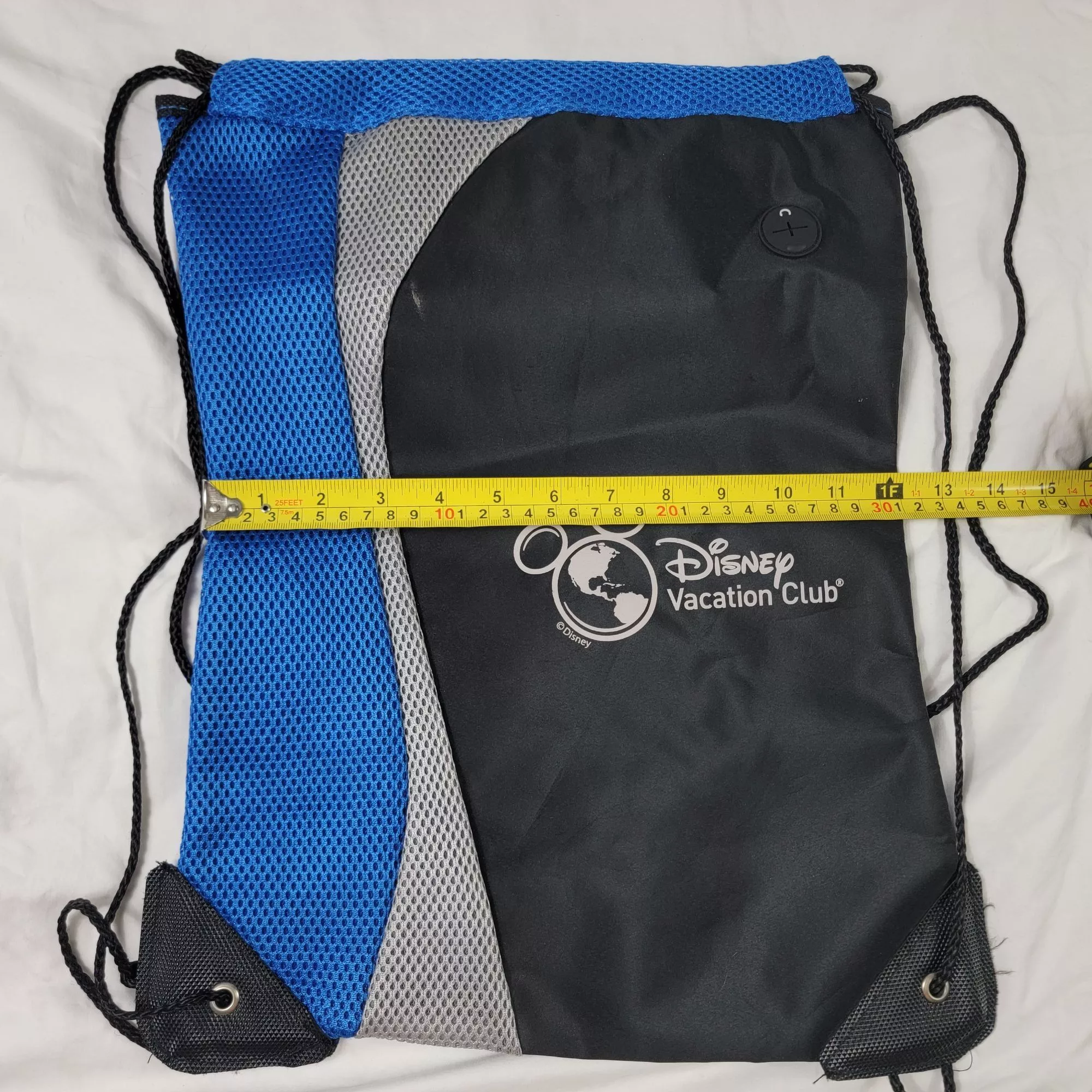 Disney Backpacks Disney Vacation Club DVC Drawstring Backpack Microfiber Mesh Black