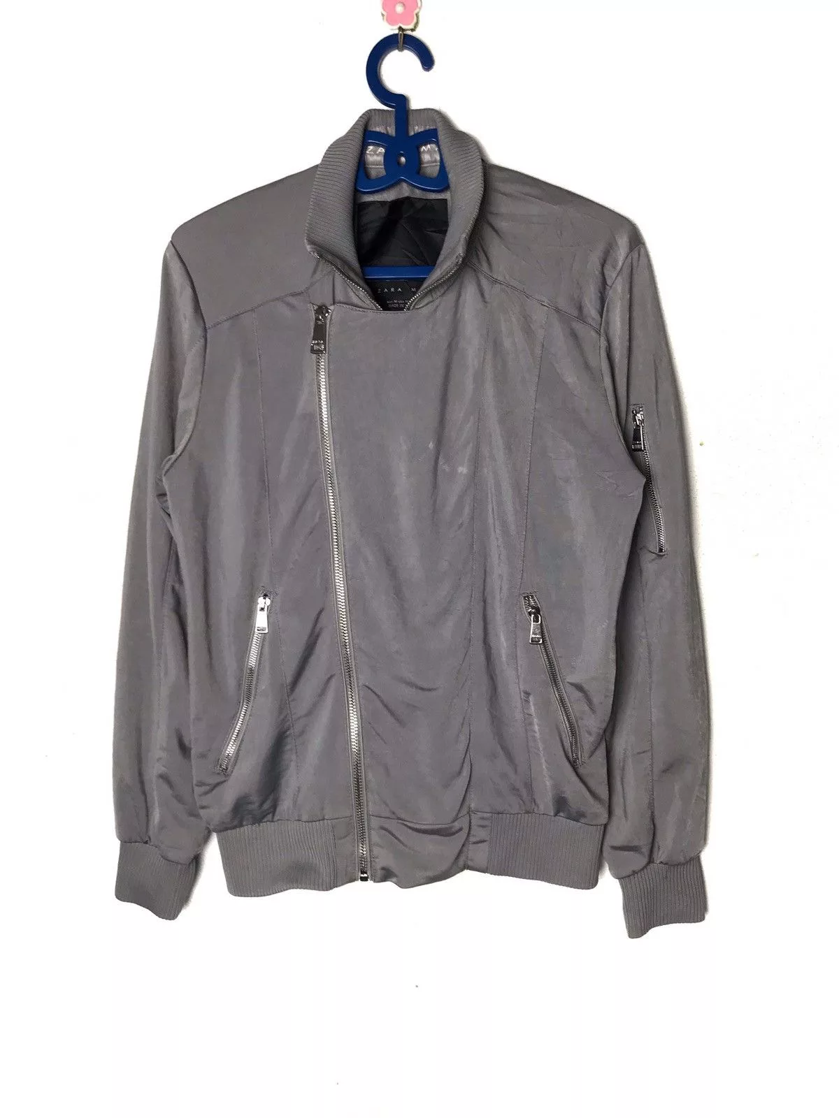 Zara Light Jackets Zara rockers jacket grey color Gray