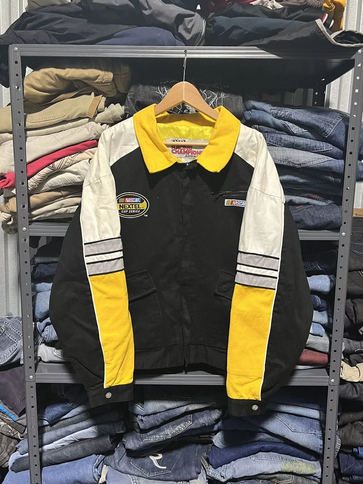 NASCAR Light Jackets NASCAR × Vintage CRAZY VINTAGE Y2K NASCAR RACING JACKET ESSENTIAL UNIQUE Black Streetwear