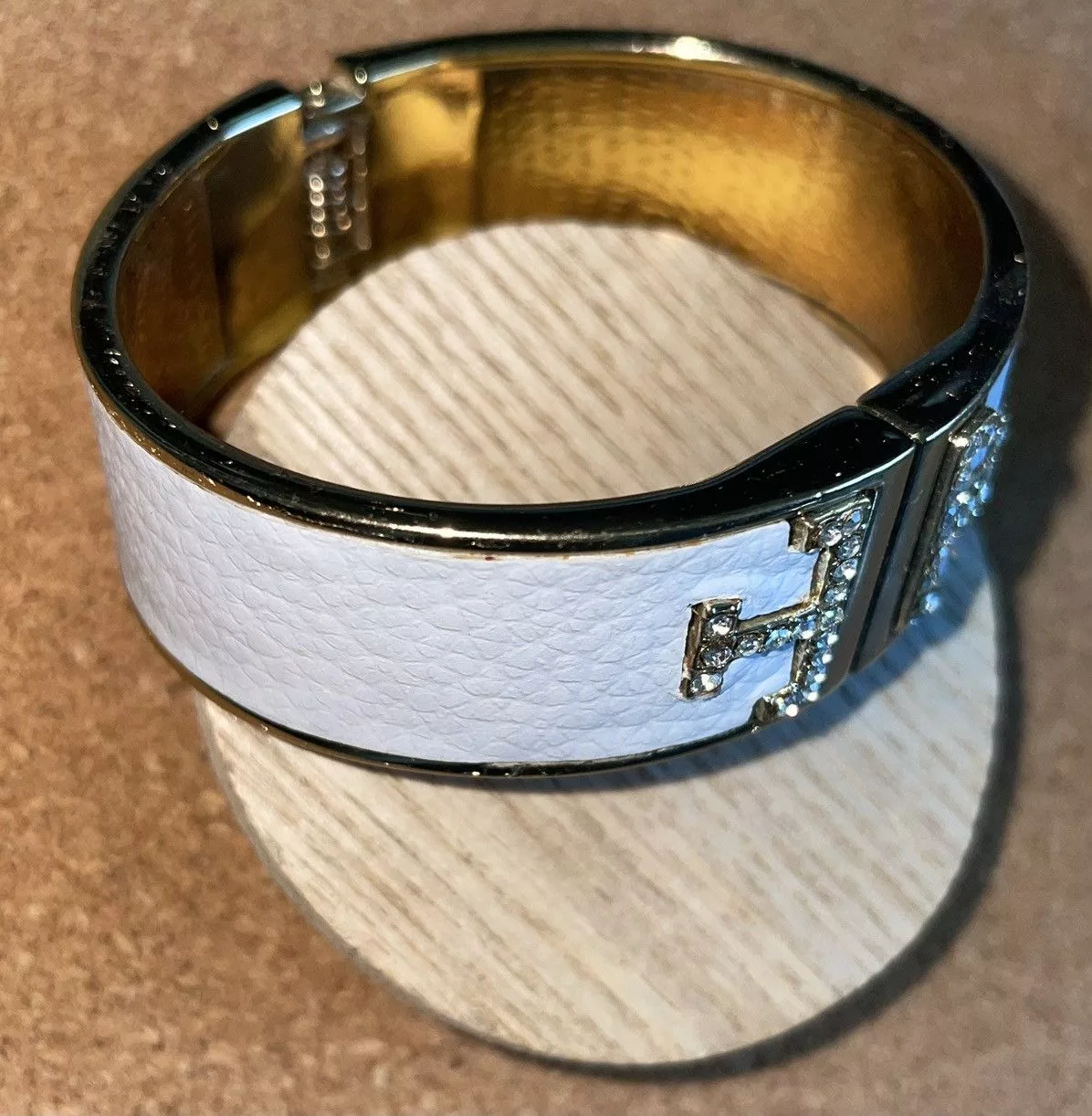 Other Bracelets Other MX Designer Leather Hinged Cuff White