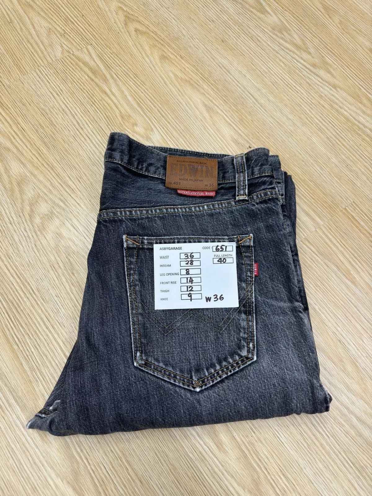 Edwin Denim Edwin × Japanese Brand × Vintage Vintage EDWIN 403 INTERNATIONAL BASIC DENIM Size 36 J651 Gray