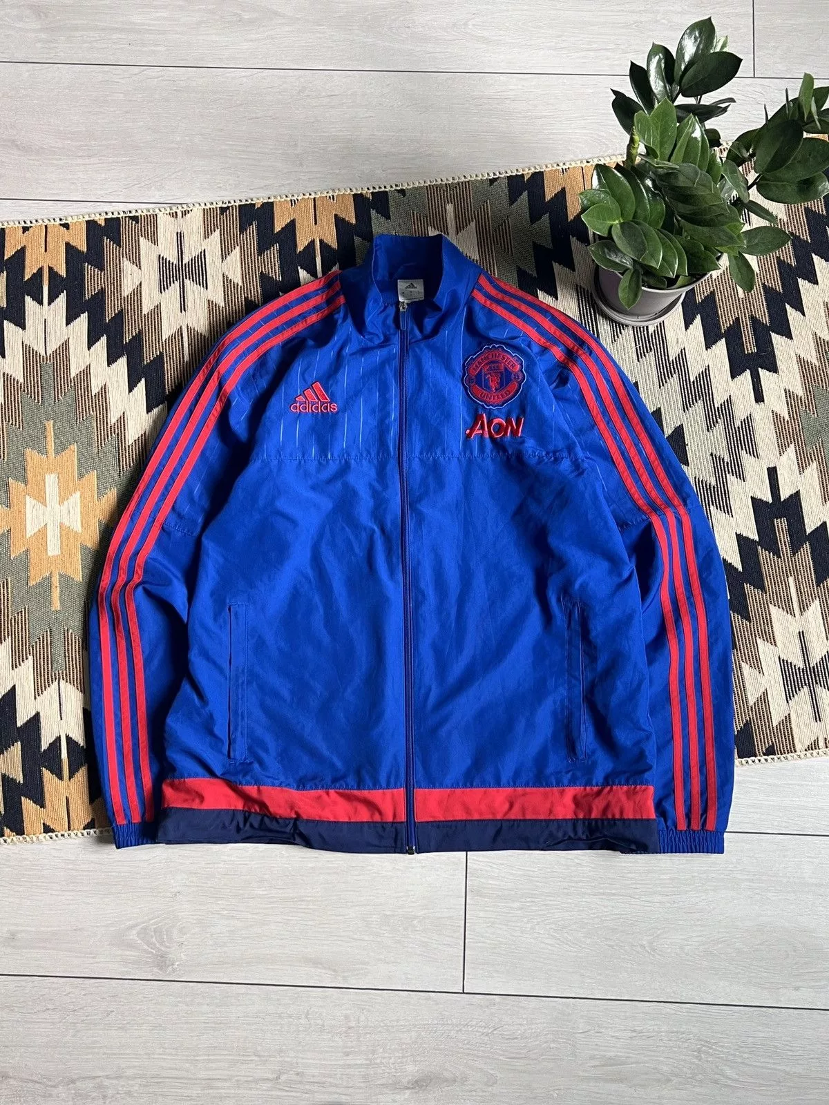 Adidas Light Jackets Adidas × Vintage Vintage Adidas 2015 Manchester United Jacket Blue Sportswear