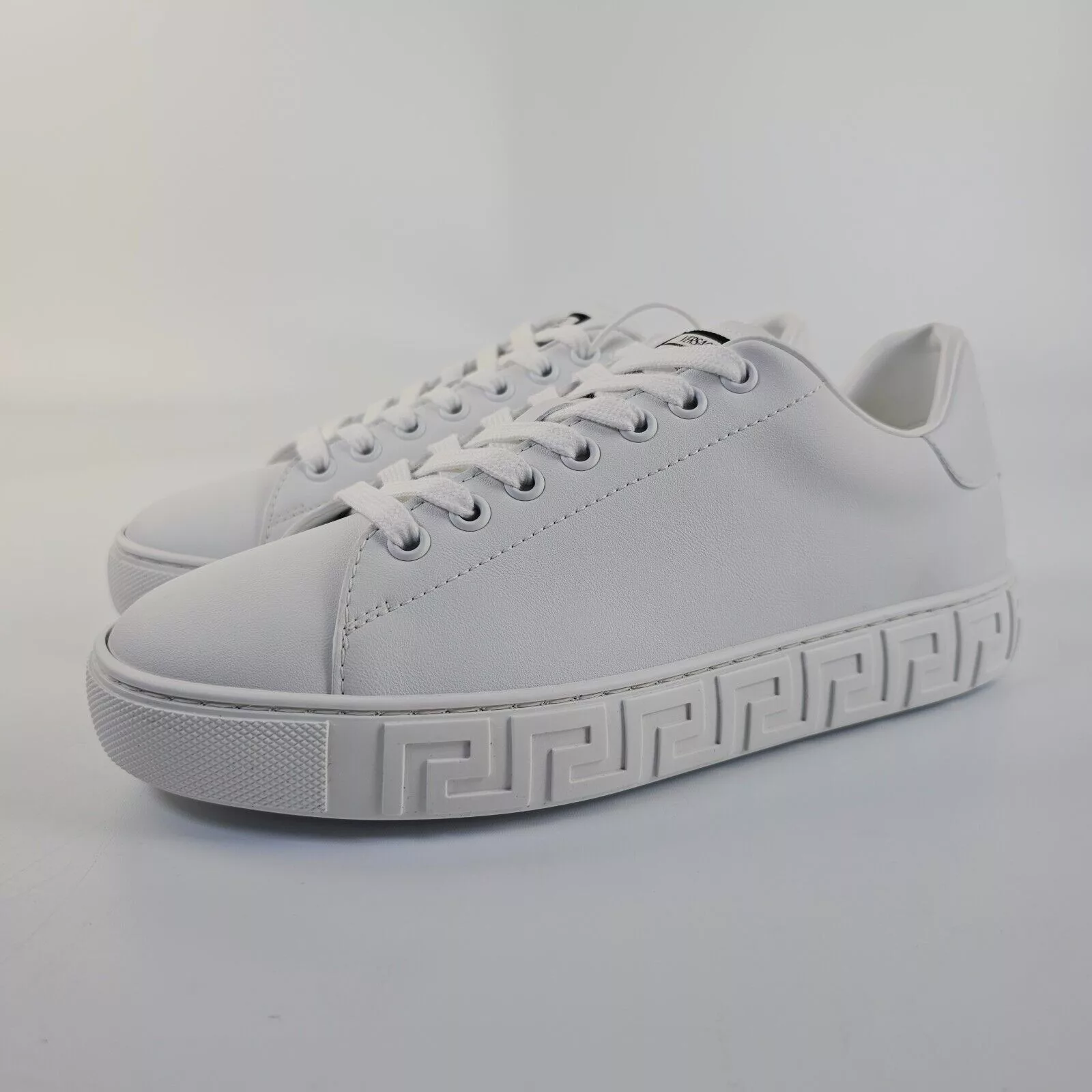 Versace Low Top Sneakers Versace Greca Women's White Low Top Sneakers New