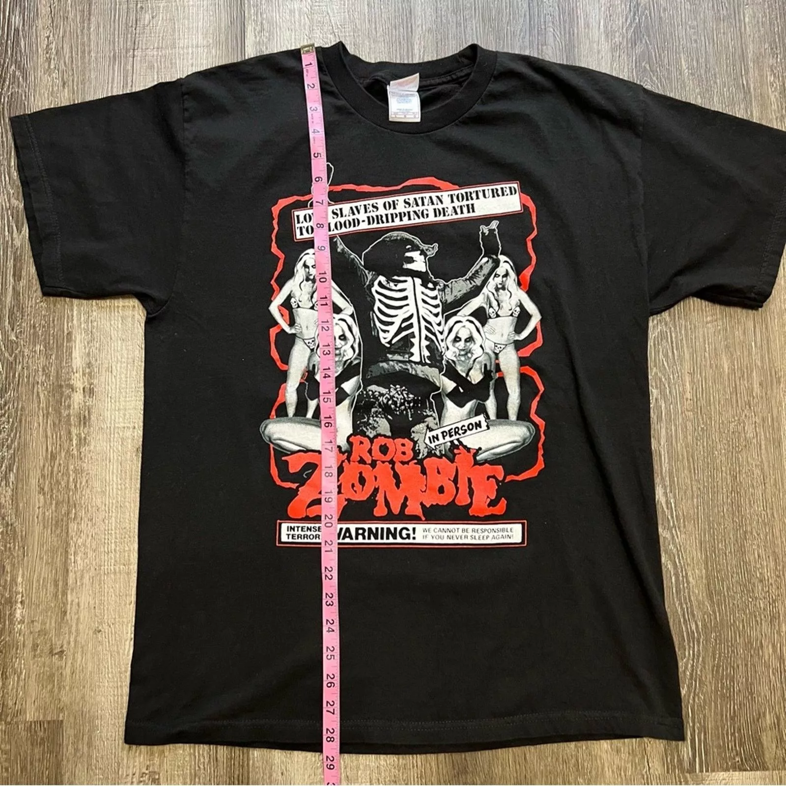 Vintage Short Sleeve T Shirts Vintage Rob Zombie Shirt L Black