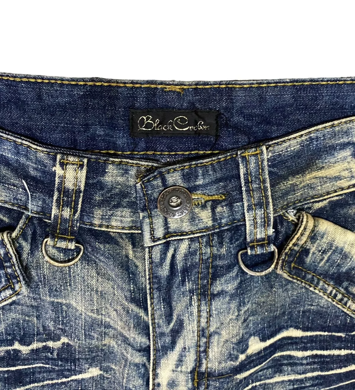 If Six Was Nine Denim If Six Was Nine Rare Design Vintage Brand Black Crown Flared Jeans 1990s Blue Avant-Garde