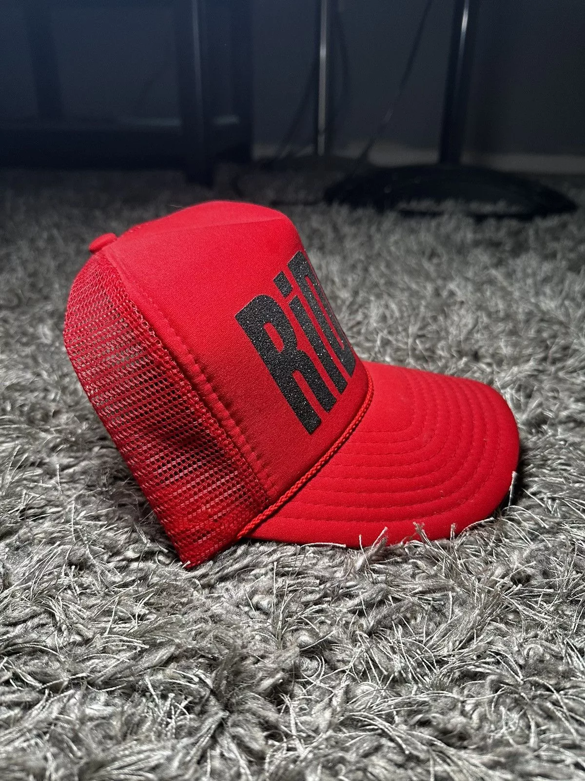 Antony Riddle Hats Antony Riddle Red/Black Glitter RiDDLE Trucker Hat