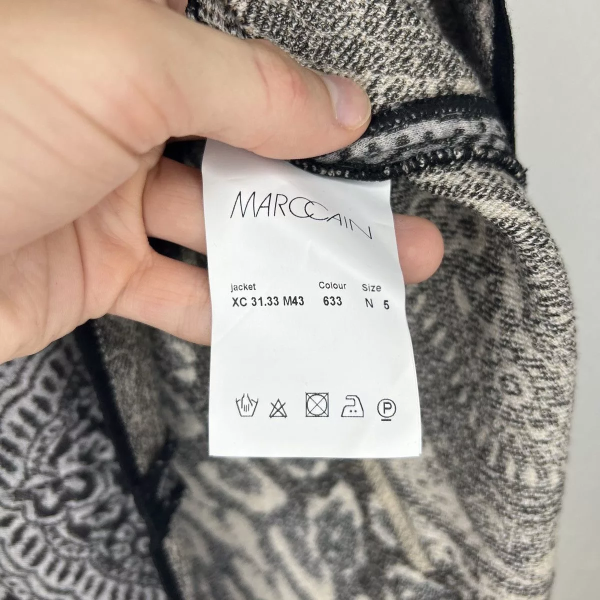 Designer Sweaters Designer Marc Cain Zip Cardigan Wool Sweater Jacket Jumper Leopard Brown Luxury